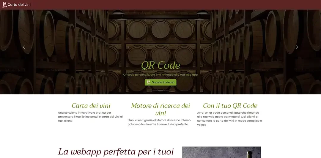 Carta dei Vini – PWA per menu beverage digitale, personalizzabile e autonoma